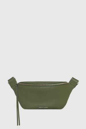 Rebecca Minkoff Bree Belt Bag With Webbing Strap Gürteltasche Damen Olivgrün | MKP582946