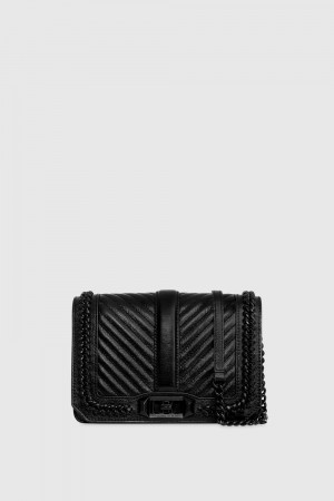 Rebecca Minkoff Chevron Quilted Small Love Crossbody with Chain Inset Umhängetasche Damen Mehrfarbig | GDT521893