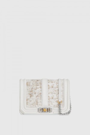 Rebecca Minkoff Chevron Quilted Small Love Crossbody Umhängetasche Damen Braun | CFA367105