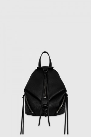 Rebecca Minkoff Convertible Mini Julian Backpack Rucksäcke Damen Schwarz Schwarz | RLP508412