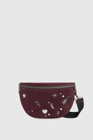Rebecca Minkoff Darren Belt Bag With Celestial Studs Gürteltasche Damen Dunkelrot | SEZ907562