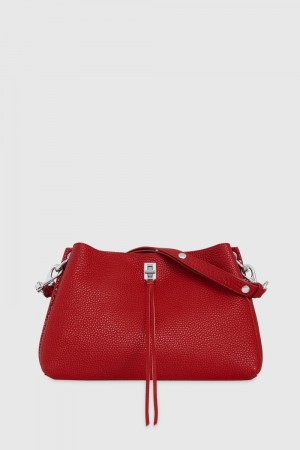 Rebecca Minkoff Darren E/W Shoulder Bag Schultertasche Damen Rot | UED582039