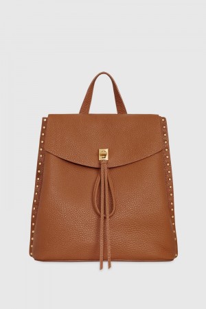 Rebecca Minkoff Darren Signature Backpack Rucksäcke Damen Caramello/Antique Brass | ILA906735