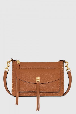 Rebecca Minkoff Darren Signature Shoulder Bag Schultertasche Damen Caramello | YMC647981