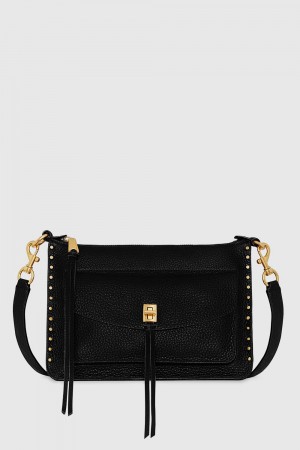 Rebecca Minkoff Darren Signature Shoulder Bag Schultertasche Damen Schwarz | EIL163948