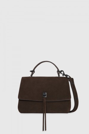 Rebecca Minkoff Darren Top Handle Messenger Top Handle Bags Damen Espresso | OMQ758406