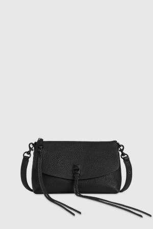 Rebecca Minkoff Darren Top Zip Crossbody Umhängetasche Damen Schwarz Schwarz | LUO203645