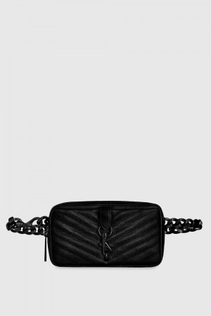 Rebecca Minkoff Edie Belt Bag Gürteltasche Damen Schwarz Schwarz | WRX438120