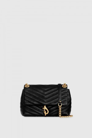 Rebecca Minkoff Edie Crossbody Umhängetasche Damen Schwarz | NAT593726