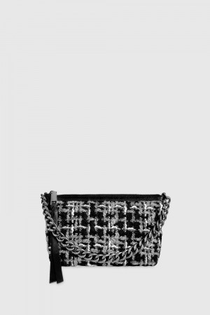 Rebecca Minkoff Edie Crossbody With Chain Umhängetasche Damen Schwarz Mehrfarbig | XCV793604