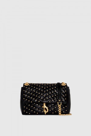 Rebecca Minkoff Edie Crossbody With Star Studs Umhängetasche Damen Schwarz | HFU743059