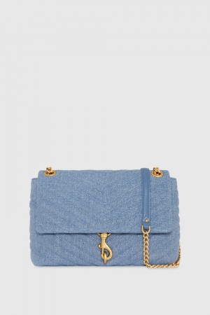 Rebecca Minkoff Edie Flap Shoulder Bag Schultertasche Damen Blau | DYX024163