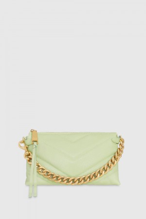 Rebecca Minkoff Edie Maxi Medium Crossbody Kleine Lederwaren Damen Mintfarben | YSQ079261