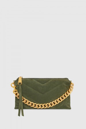 Rebecca Minkoff Edie Maxi Medium Crossbody Umhängetasche Damen Olivgrün | HTV049263