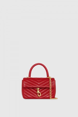 Rebecca Minkoff Edie Top Handle Top Handle Bags Damen Rot | WTR659471