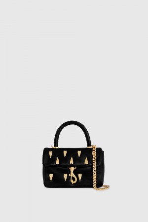 Rebecca Minkoff Edie Top Handle With Heart Studs New Arrivals Damen Schwarz | TJB867015