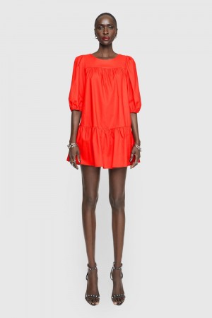 Rebecca Minkoff Felicity Dress Kleid Damen Rot | QMP873401