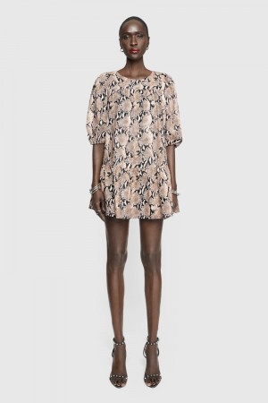 Rebecca Minkoff Felicity Dress Kleid Damen Beige | PLD041729