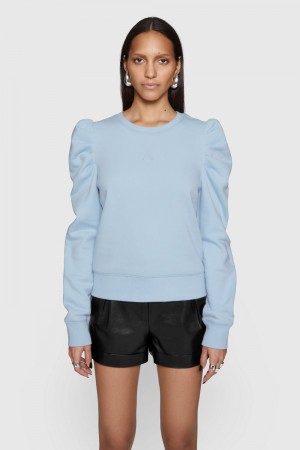 Rebecca Minkoff Janine Sweatshirt Oberteile Damen Blau | RQW094613