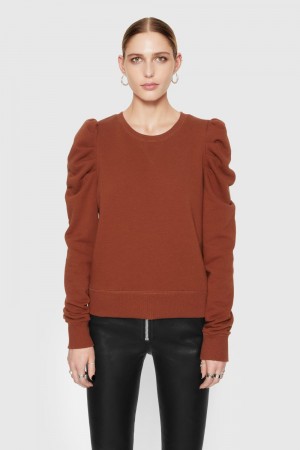 Rebecca Minkoff Janine Sweatshirt Oberteile Damen Rocher | QRD893701