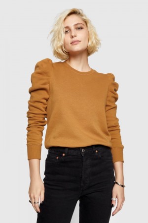 Rebecca Minkoff Janine Sweatshirt Oberteile Damen Caramel | MPF613497