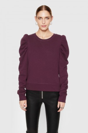 Rebecca Minkoff Janine Sweatshirt Oberteile Damen Dunkelrot | IRX721468
