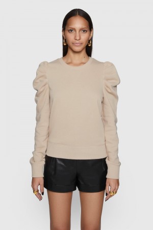 Rebecca Minkoff Janine Sweatshirt Oberteile Damen Braun | DQW471506