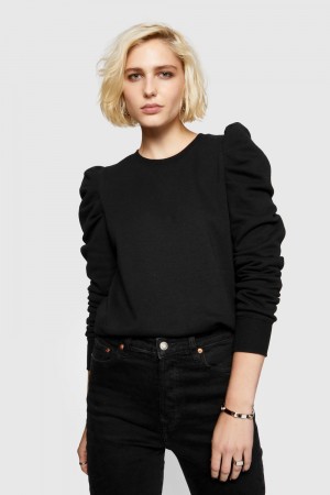 Rebecca Minkoff Janine Sweatshirt Oberteile Damen Schwarz | VCG875496