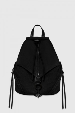 Rebecca Minkoff Julian Washed Nylon Backpack Rucksäcke Damen Schwarz | NQL451728