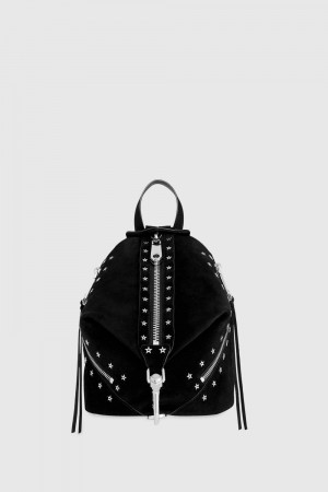 Rebecca Minkoff Julian Zipped Medium Backpack With Studs Rucksäcke Damen Schwarz | KSV487312