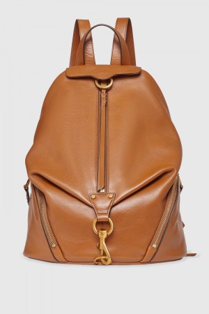 Rebecca Minkoff Jumbo Julian Backpack Rucksäcke Damen Caramello/Antique Brass | JTU320984
