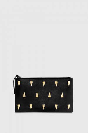 Rebecca Minkoff Large Heart Studded Pouch Unterarmtasche-Taschen Damen Mehrfarbig | WTV175683