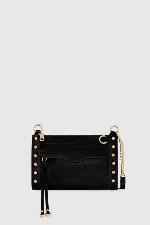 Rebecca Minkoff M.A.B. Crossbody With Studs Umhängetasche Damen Schwarz | UET594326