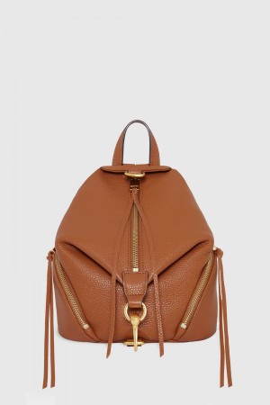 Rebecca Minkoff Medium Julian Backpack Rucksäcke Damen Caramello | GDO685392