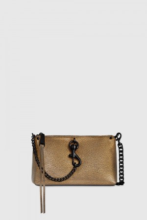 Rebecca Minkoff Megan Crossbody Umhängetasche Damen Gold Schwarz | EVI152468