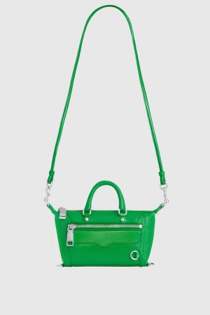 Rebecca Minkoff Micro Mini M.A.B. Top Handle Bags Damen Grün Silber | JCO571463