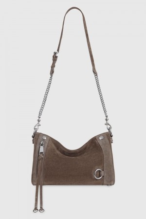 Rebecca Minkoff Mini M.A.B. Crossbody Umhängetasche Damen Grau | VCI182453