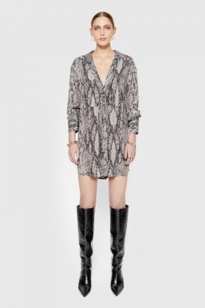 Rebecca Minkoff Ophelia Tie Dress Kleid Damen Mehrfarbig | JMZ392680