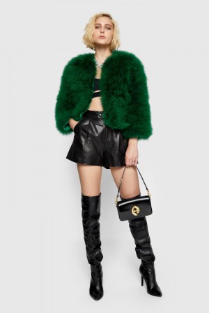 Rebecca Minkoff Pacha Feather Jacket Oberbekleidung Damen Türkis | CUN792536