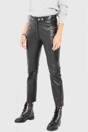 Rebecca Minkoff Poppy Leather Legging Unterteile Damen Schwarz | UMD632951