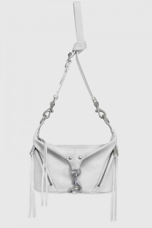 Rebecca Minkoff Small Julian Crossbody Umhängetasche Damen Weiß Grau Silber | CZP140358