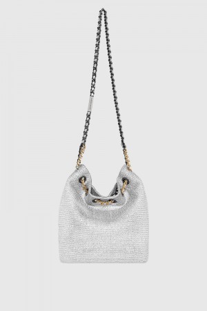 Rebecca Minkoff Soft Bucket Bag Umhängetasche Damen Silber | RCF321409