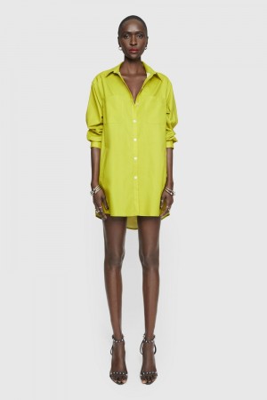 Rebecca Minkoff Tori Dress Kleid Damen Grün | WZO947832