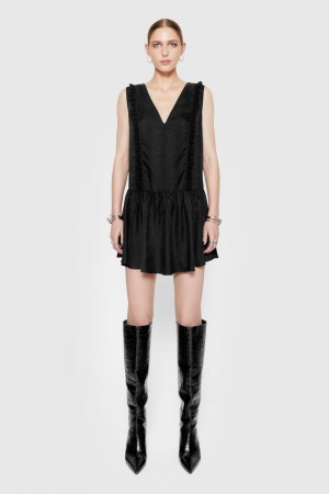 Rebecca Minkoff Valerie Mini Dress Kleid Damen Schwarz | UIT495271