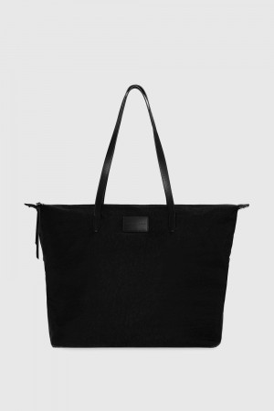 Rebecca Minkoff Washed Nylon Tote Tragetaschen Damen Schwarz | TEA653497